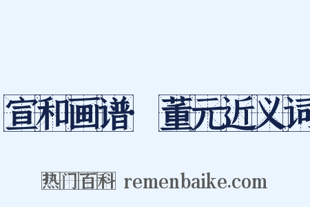 宣和画谱·董元近义词是什么意思的图片